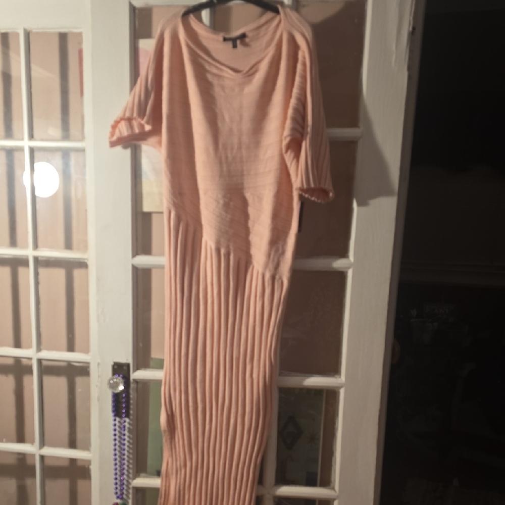Eloquii Peach Long Sleeve Dress